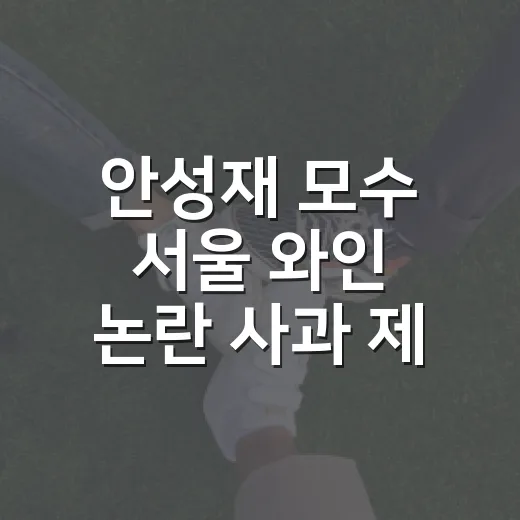 안성재 모수 서울 와인 논란 사과 제대로 읽는 방법 - 요약