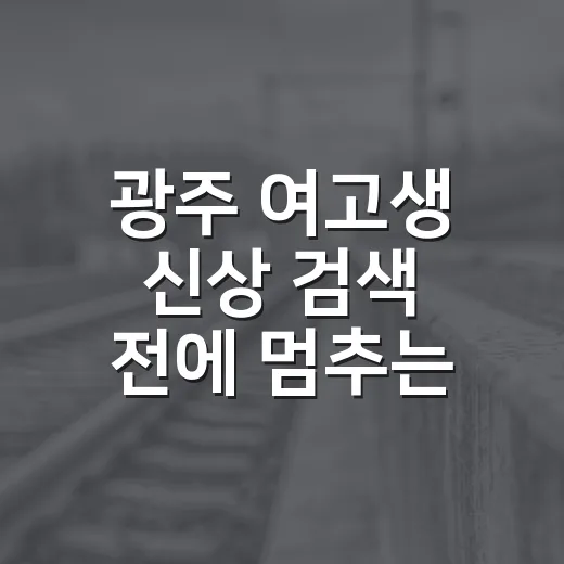 광주 여고생 신상 검색 전에 멈추는 방법: 공유하면 안 되는 정보와 신고 절차 - 요약