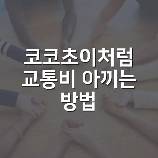 코코초이처럼 교통비 아끼는 방법: 교통카드·하이패스·환승 체크 루틴 - 요약
