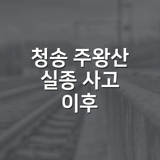 청송 주왕산 실종 사고 이후, 주왕산 가려면 이렇게 준비하는 방법 - 요약
