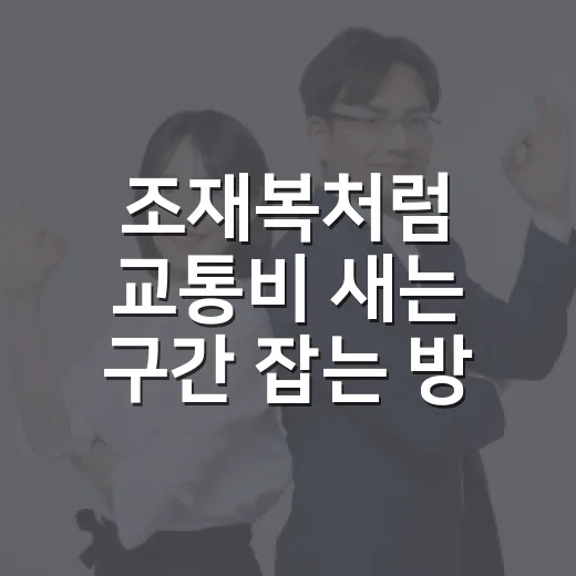 조재복처럼 교통비 새는 구간 잡는 방법 - 요약