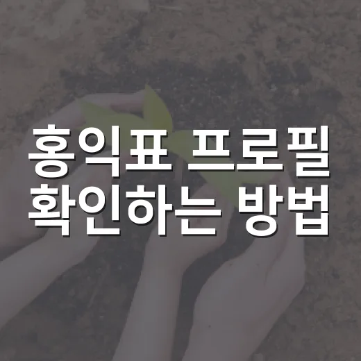 홍익표 프로필 확인하는 방법, 나이·학력·경력 흐름까지 한 번에 보기 - 요약