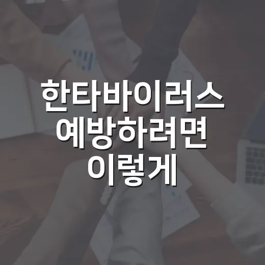 한타바이러스 예방하려면 이렇게: 야외활동 전후 확인하는 방법 - 요약