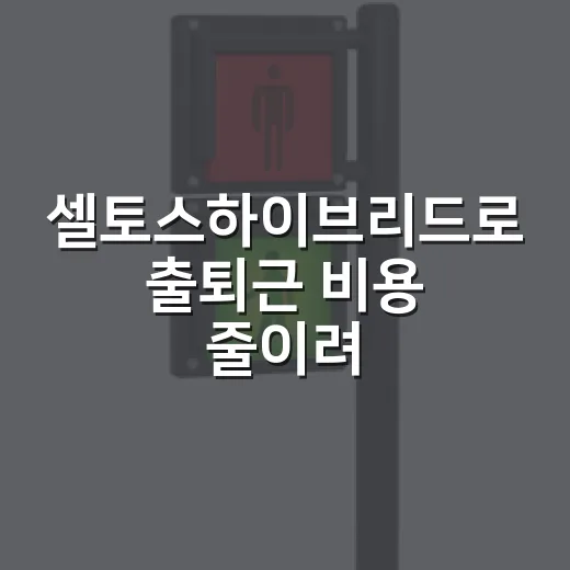 셀토스하이브리드로 출퇴근 비용 줄이려면 이렇게 계산하세요 - 요약