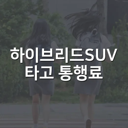 하이브리드SUV 타고 통행료·주차비 아끼려면 이렇게 계산하세요 - 요약