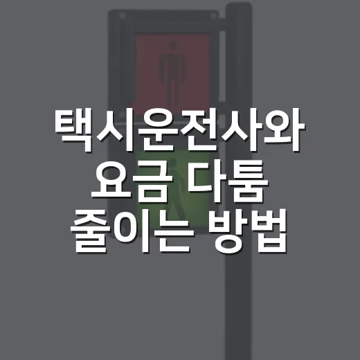 택시운전사와 요금 다툼 줄이는 방법: 카드결제·영수증·할증 확인법 - 요약