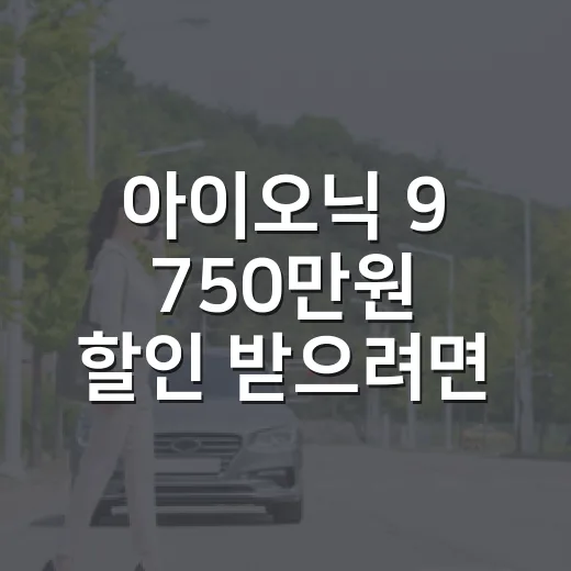 아이오닉 9 750만원 할인 받으려면 이렇게 확인하세요 - 요약