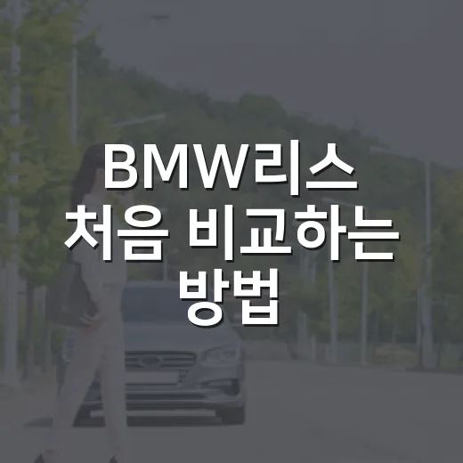 BMW리스 처음 비교하는 방법, 월 납입금보다 먼저 볼 숫자들 - 요약