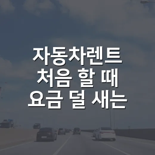 자동차렌트 처음 할 때 요금 덜 새는 방법 - 요약