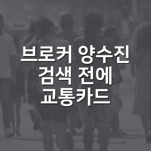 브로커 양수진 검색 전에 교통카드·하이패스 명의 이전 확인하는 방법 - 요약