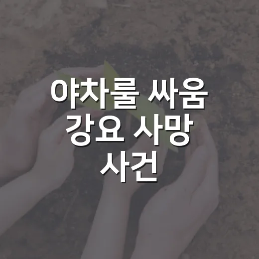 야차룰 싸움 강요 사망 사건, 강요받았을 때 빠져나오는 방법 - 요약