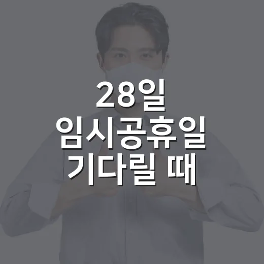 28일 임시공휴일 기다릴 때 교통비 아끼는 방법 - 요약
