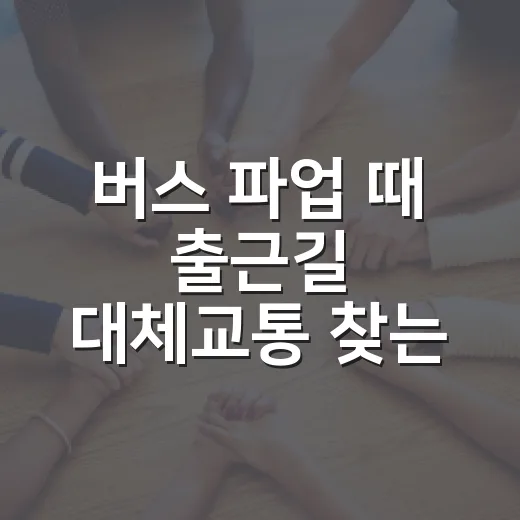 버스 파업 때 출근길 대체교통 찾는 방법 - 요약