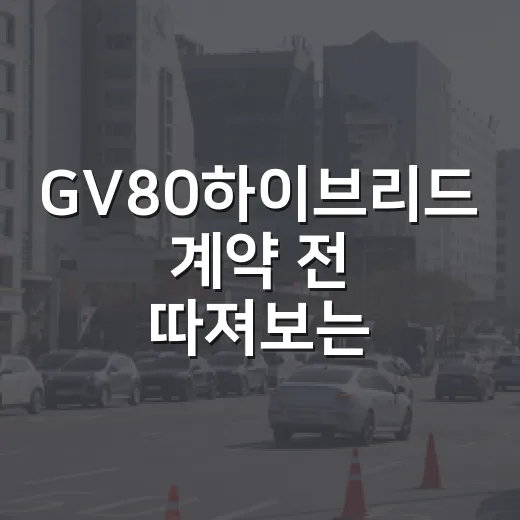 GV80하이브리드 계약 전 따져보는 방법, 연비와 하이패스 비용까지 - 요약