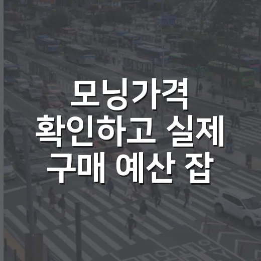 모닝가격 확인하고 실제 구매 예산 잡는 방법 - 요약