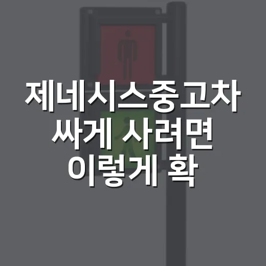 제네시스중고차 싸게 사려면 이렇게 확인하는 방법 - 요약