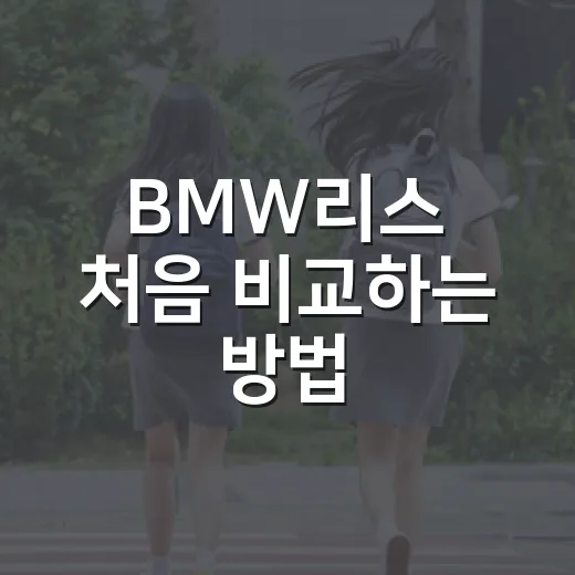 BMW리스 처음 비교하는 방법, 월 납입금보다 먼저 봐야 할 비용들 - 요약
