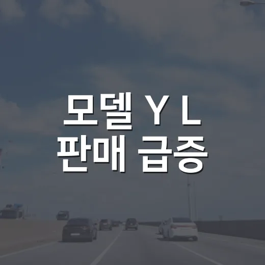 모델 Y L 판매 급증, 모델 Y 역전 흐름 읽는 방법 - 요약