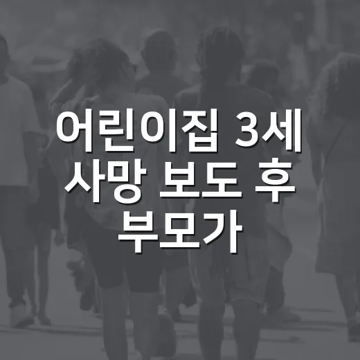어린이집 3세 사망 보도 후 부모가 낮잠 안전 확인하는 방법 - 요약