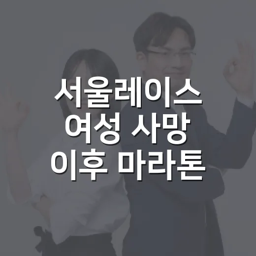 서울레이스 여성 사망 이후 마라톤 참가자가 안전 동선 확인하는 방법 - 요약