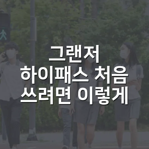 그랜저 하이패스 처음 쓰려면 이렇게 확인하세요 - 요약