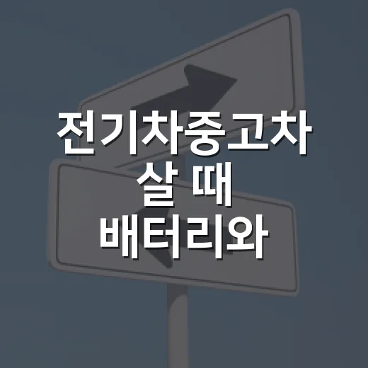 전기차중고차 살 때 배터리와 통행료까지 확인하는 방법 - 요약