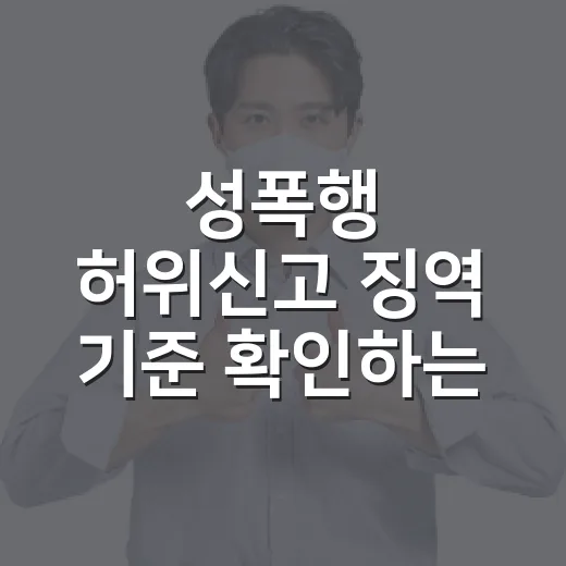 성폭행 허위신고 징역 기준 확인하는 방법 - 요약