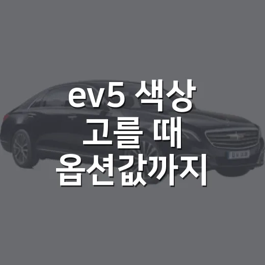 ev5 색상 고를 때 옵션값까지 확인하는 방법 - 요약