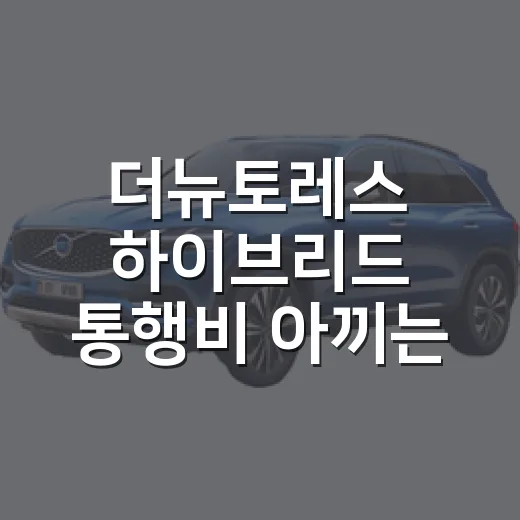 더뉴토레스 하이브리드 통행비 아끼는 방법 - 요약