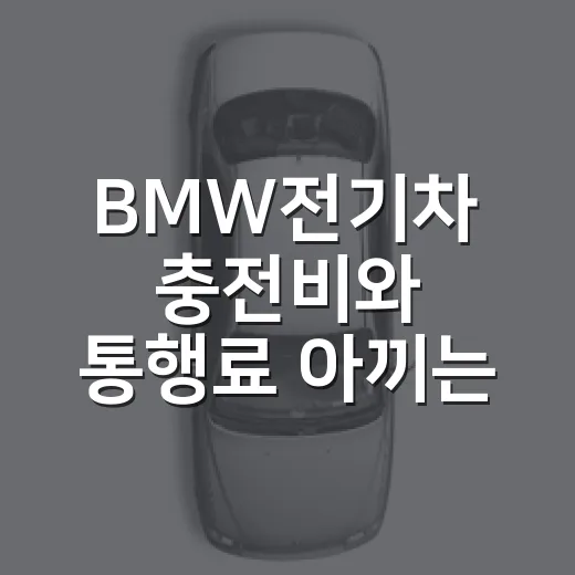 BMW전기차 충전비와 통행료 아끼는 방법 - 요약