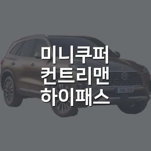 미니쿠퍼 컨트리맨 하이패스 통행료 확인하는 방법 - 요약