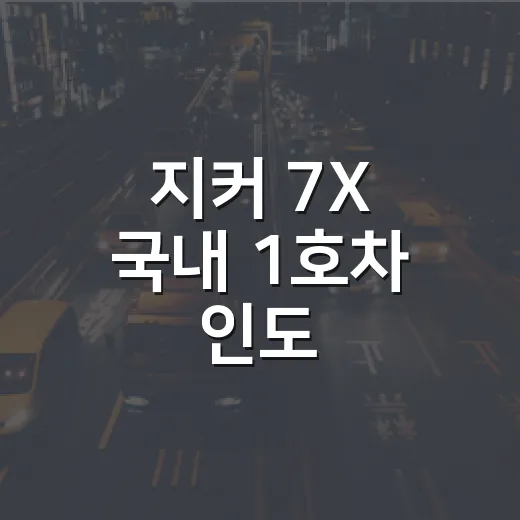 지커 7X 국내 1호차 인도, 5,299만원부터 고르는 법 - 요약