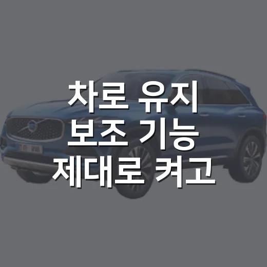 차로 유지 보조 기능 제대로 켜고 쓰는 방법 - 요약