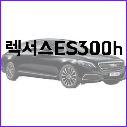 렉서스 ES300h, 왜 많은 사람들이 선택할까요? - 요약