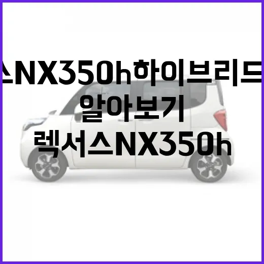 렉서스 NX350h, 하이브리드 SUV의 매력 알아보기 - 요약