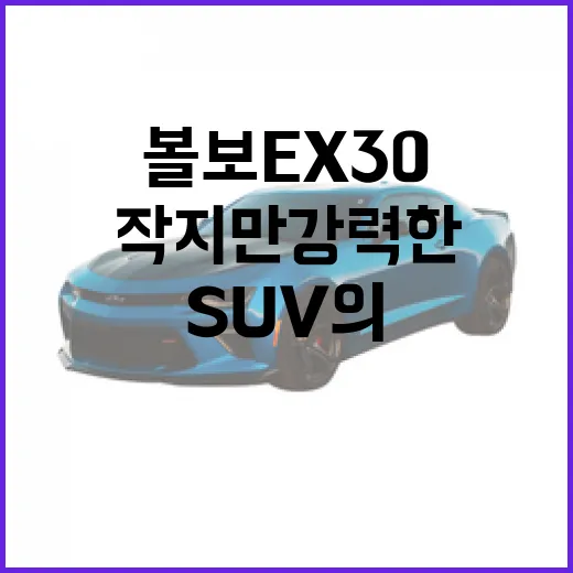 볼보 EX30: 작지만 강력한 SUV의 모든 것 - 요약
