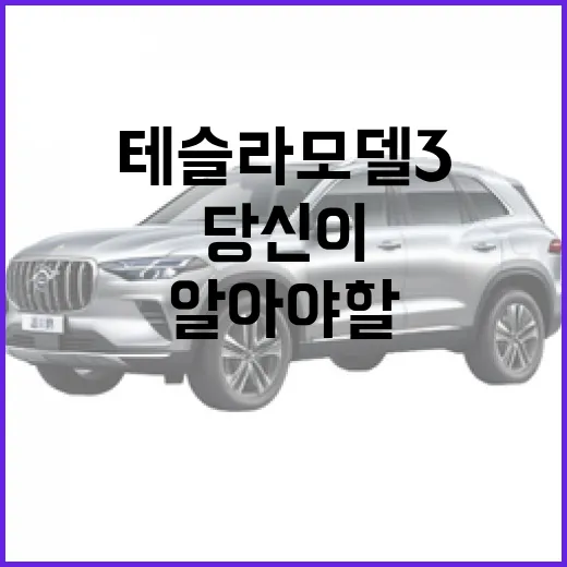 테슬라 모델3, 당신이 알아야 할 모든 것 - 요약