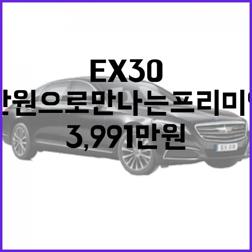 볼보 EX30, 3,991만 원으로 만나는 프리미엄 SUV의 매력 - 요약