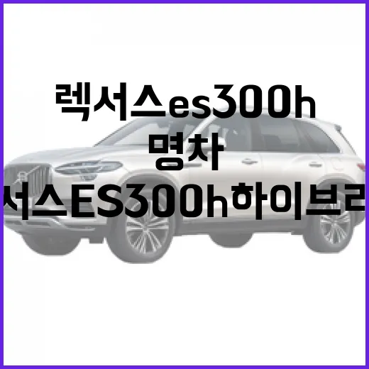 렉서스 ES300h, 하이브리드 명차의 매력을 알아보자 - 요약