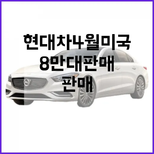현대차, 4월 미국에서 8만대 판매 비결은? - 요약
