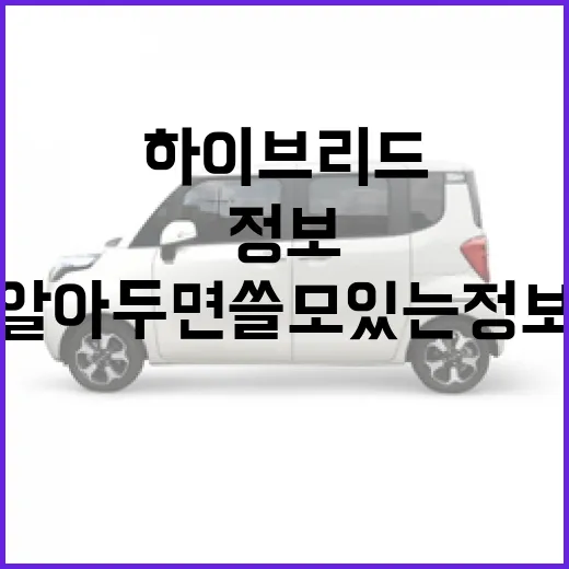 GV80 하이브리드, 알아두면 쓸모 있는 정보 - 요약