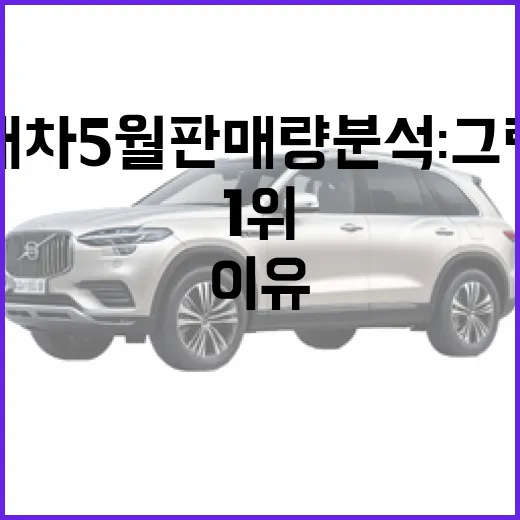 현대차 5월 판매량 분석: 그랜저가 여전히 1위인 이유 - 요약