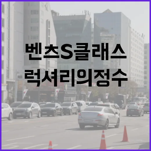 벤츠 S클래스: 럭셔리의 정수를 경험하는 방법 - 요약