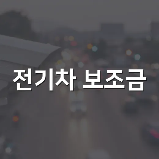 전기차 보조금, 제대로 활용하는 방법 - 요약