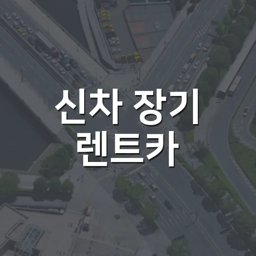 신차 장기 렌트카, 제대로 비교하고 선택하는 방법 - 요약
