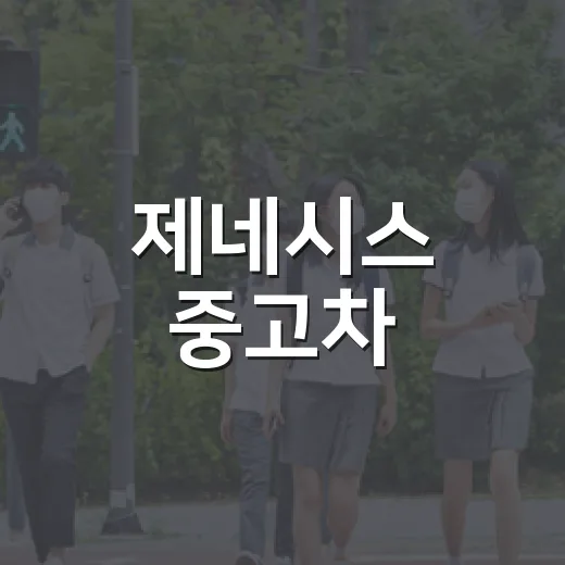 제네시스 중고차, 제대로 고르는 방법 - 요약