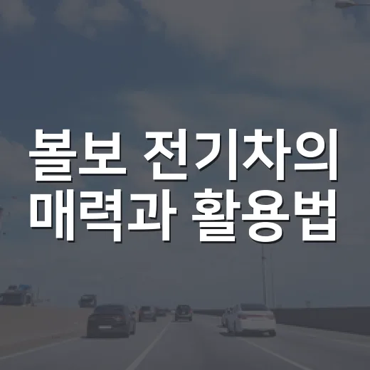 볼보 전기차의 매력과 활용법 - 요약