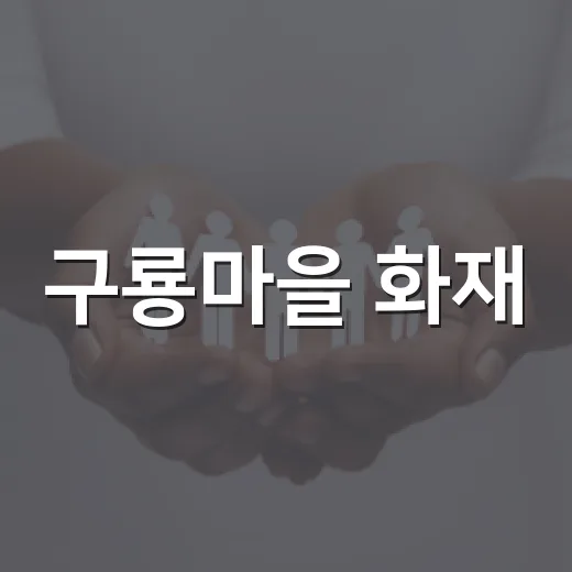 구룡마을 화재, 우리가 알아야 할 것들 - 요약