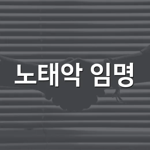 노태악 임명: 그 배경과 의미를 알아보자 - 요약
