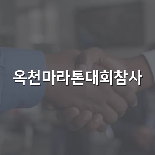 옥천마라톤대회참사, 그날의 이야기와 교훈 - 요약